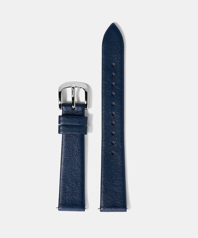 M01 Silver Navy Leather - Monofore - 16MM