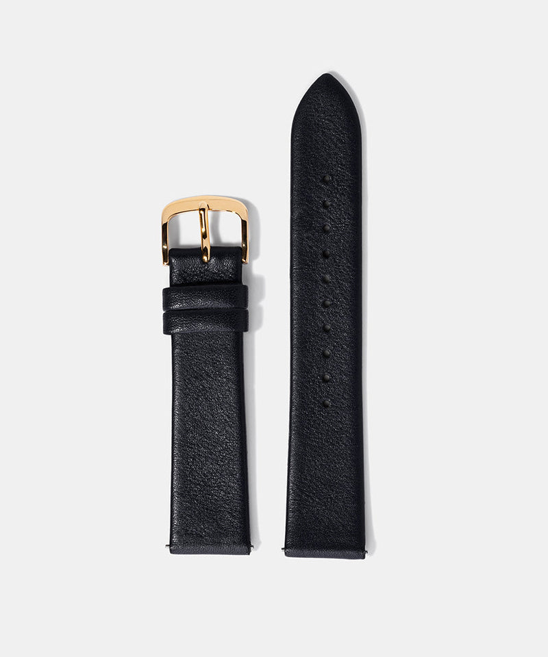 M01 Gold Black Leather - Monofore - 18MM