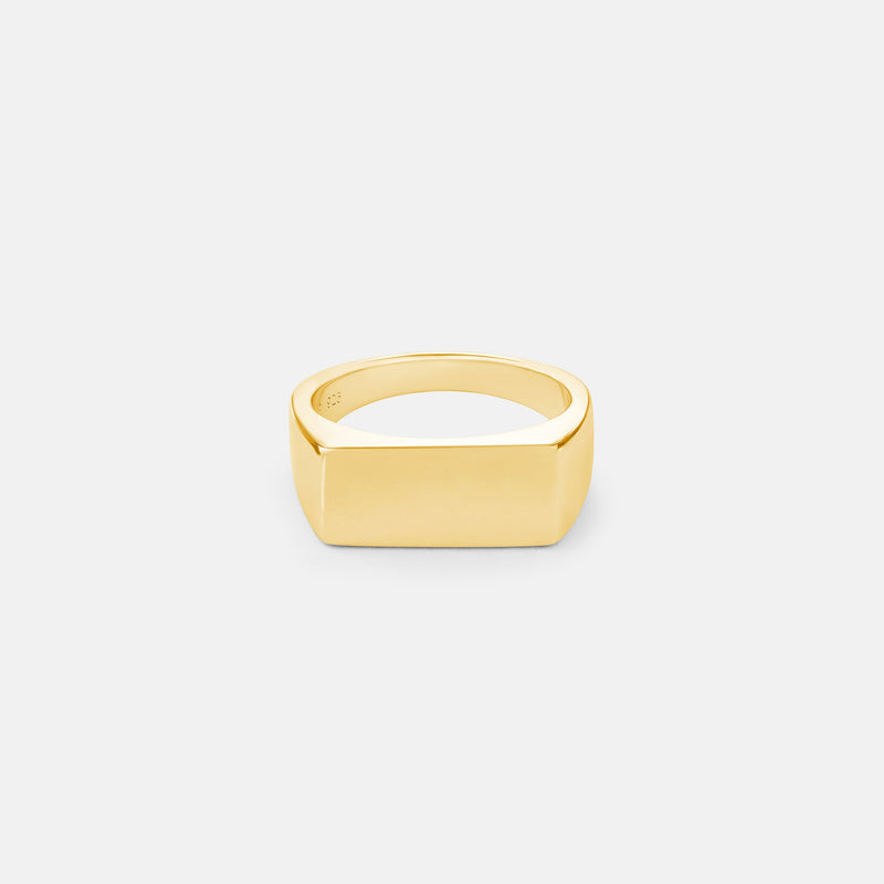 Rectangular Signet Ring Gold