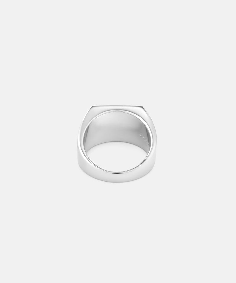 Square Onyx Ring Silver