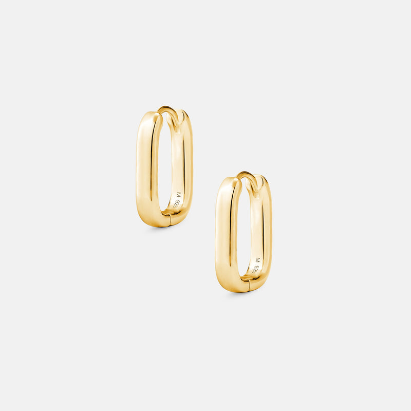 Square Hoops Gold