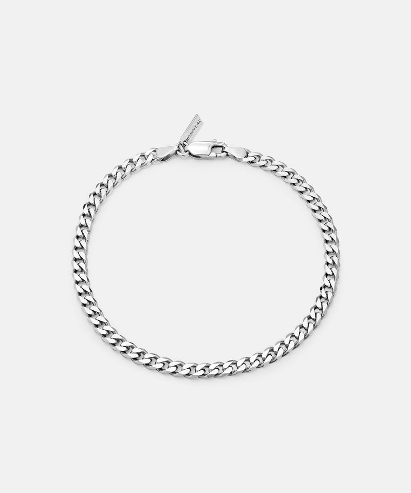 Curb Bracelet Thick Silver