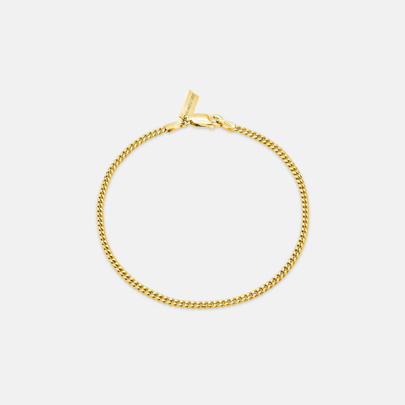 Curb Bracelet Thin Gold