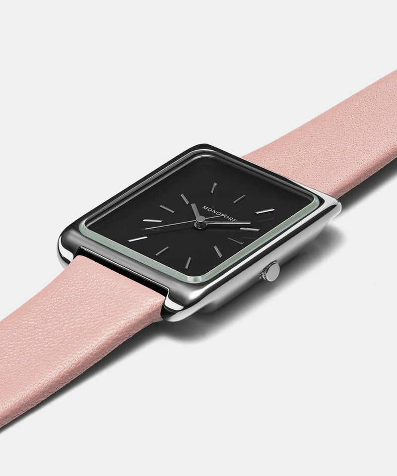 M01 Silver Black 35MM - Pink Leather - Monofore