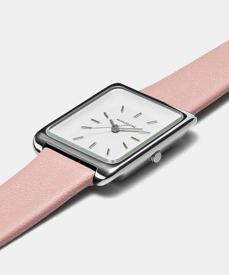 M01 Silver White - Pink Leather - Monofore - 35MM